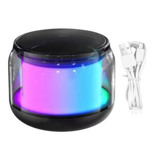 Mini LED Bluetooth Speaker – Portable Handheld Subwoofer with Colorful Lights